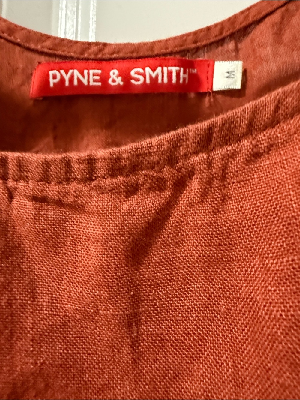 Pyne & Smith No. 32 Pinafore Linen Dress Rust Size medium - Picture 2 of 8